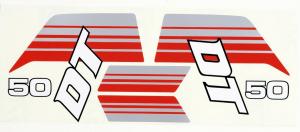 Dekalsats Yamaha DT50MX Svart 83-85