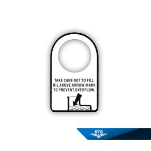 Informationslapp oljenivå Honda MT/MB