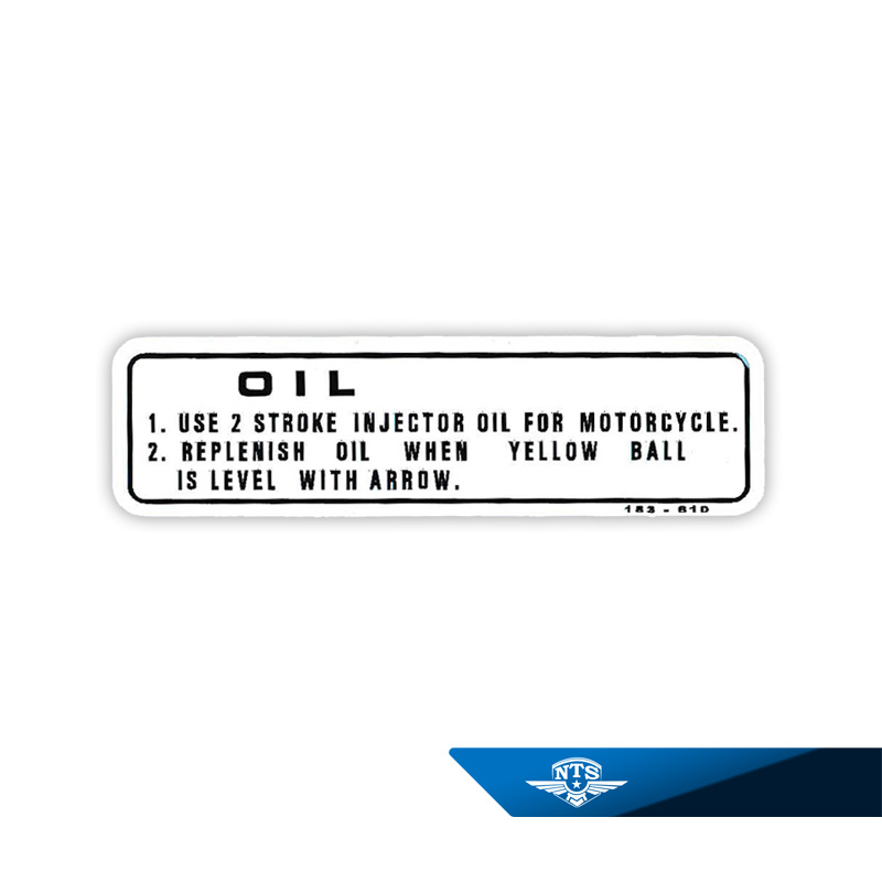 Dekal oljepåfyllning Honda MT/MB