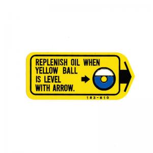 Dekal oljenivå Honda MB50