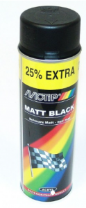 Sprayfärg Matt svart 500ml Motip