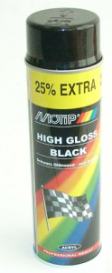 Sprayfärg Svart blank 500ml Motip