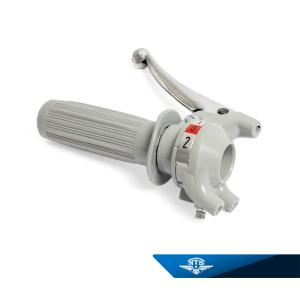 Växelhandtag 2väx grått med alu arm