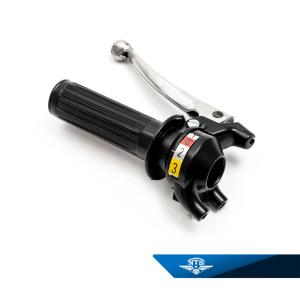 Växelhandtag 3väx svart med alu arm