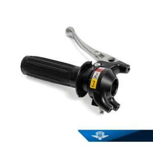 Växelhandtag 3väx svart med alu arm