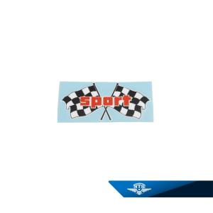 Styrkåpsdekal Crescent Raket sport röd