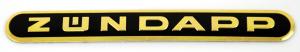 Tankemblem svart/guld Zundapp