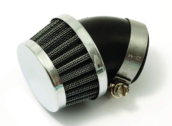 Luftfilter Uni. böjt 45gr 35mm Universal