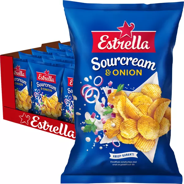 Sourcream&Onion Chips OLW 175 gram x 21 st