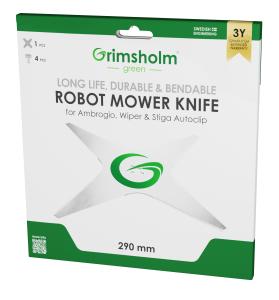 Kniv Stiga Autoclip / Ambrogio / Wiper, 29 cm Grimsholm