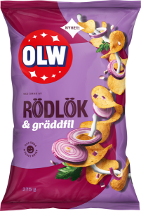 Chips Rödlök-Gräddfil OLW 275 gram