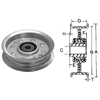 Spännrulle flat Ariens mfl