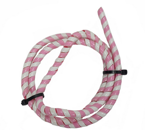 Kabel/Wirehölje vit/rosa 125cm Universal