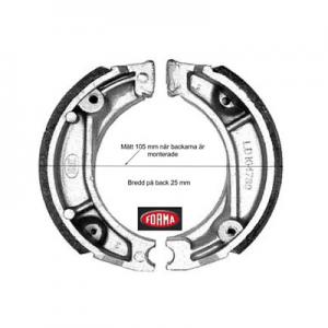 Bromsbackar Puch fullnav Forma 1 par