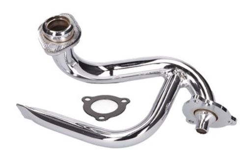 Avgaskrök Derbi Senda mfl kromad