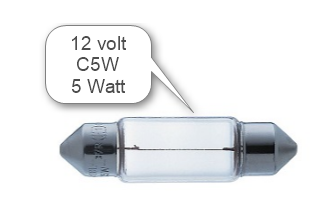 Glödlampa C5W/SV8.5 12V 5W
