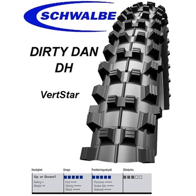 Däck 26x2,35 Schwalbe Dirty Dan Downhill