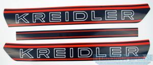 Dekalsats svart/röd Kreidler