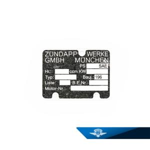 Typskylt motor Zundapp 196_