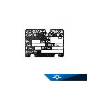 Typskylt motor Zundapp 197_