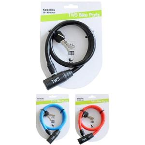 Vajerlås cykel 10x600mm Svart