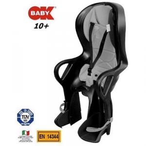 Barnsits Okbaby 10+ Svart m, grå dyna