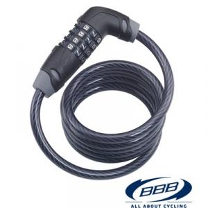 Vajerlås med kodlås BBB 1500x6mm