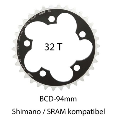 Framdrev BBB RoundAbout 5-bult 32t 94mm 8/9-speed