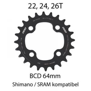 Framdrev BBB RoundAbout 4-bult 64mm 9/10-speed 24 tänder