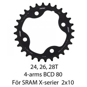 Framdrev BBB MTBGear 2x10 Sram XX. 80mm 28 tänder