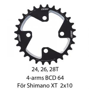 Framdrev BBB MTBGear 2x10 Shimano. XT 64mm 28 tänder