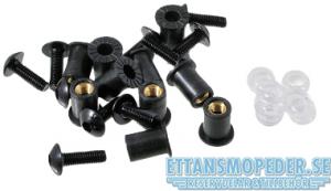 Kåpskruvar svarta Derbi Senda M5x16mm