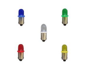 Glödlampa 6V BA9S LED grön