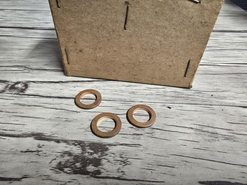Kopparbricka 10x16x1mm Sachs mfl. NOS