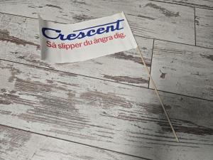 Pappersflagga Crescent vit 27x14cm NOS