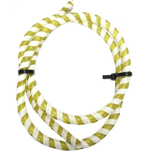 Kabel/Wirehölje vit/gul 100cm Universal