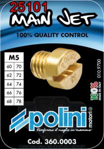 Munstycksats Dellorto 5mm 60-78 Polini