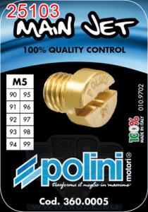 Munstycksats Dellorto 5mm 90-99 Polini