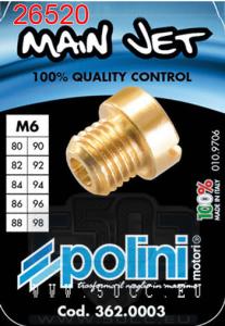 Munstycksats Dellorto 6mm 80-98 Polini