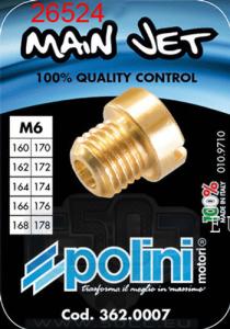 Munstycksats Dellorto 6mm 160-178 Polini