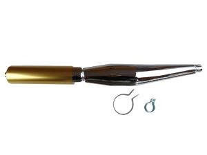 Ljuddämpare krom/guld 28mm Universal