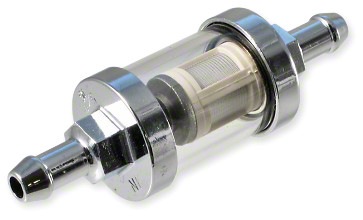 Bensinfilter 1/4" Crome Universal