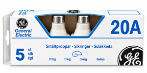 Smältpropp/säkringar 20A 5 st