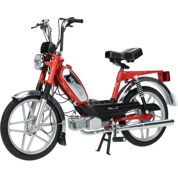 Modellmoped/samlarmoped Hercules Prima röd skala 1:10