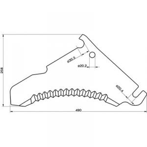 Supersnittvagn kniv bergman B 02 1011