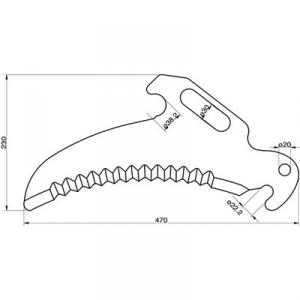 Supersnittvagn kniv claas 970.442.0