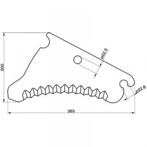 Rundbal kniv John Deere CC5821
