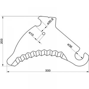 Rundbal kniv krone 285.777.0