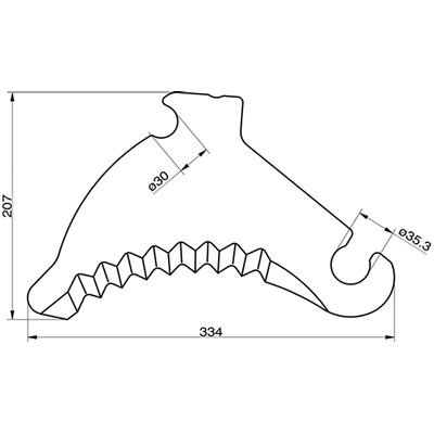 Rundbal kniv krone 20.061.114.0