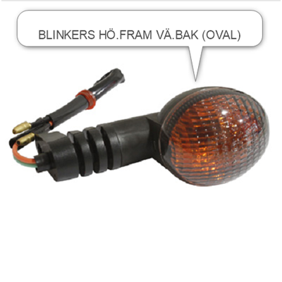 Blinkers Reiju MRX mfl. Höger fram/Vänster bak mörkt